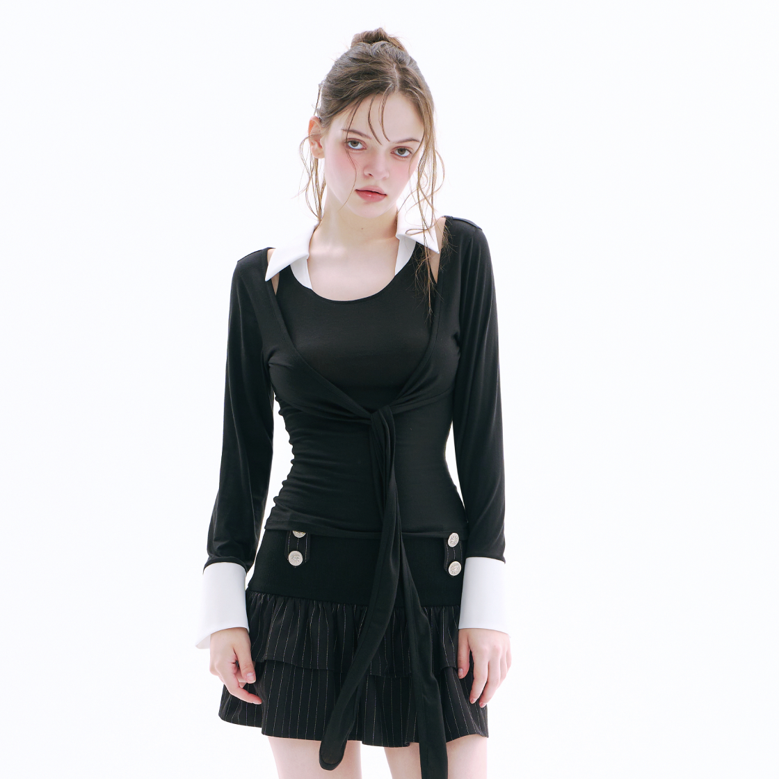 아크메서드 엘렌 레이어드 볼레로 세트 - 화이트(ARCMETHOD Ellen Layered Bolero Set - White) - 3