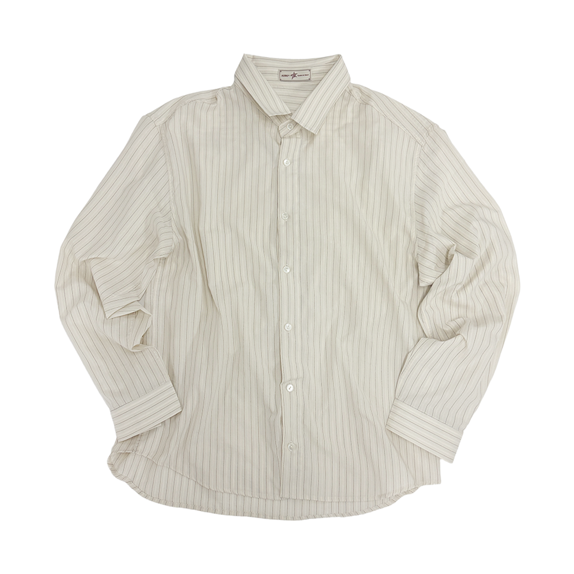 AOIRO_TOP_01 Aoiro Base Stripe Shirts - Natural