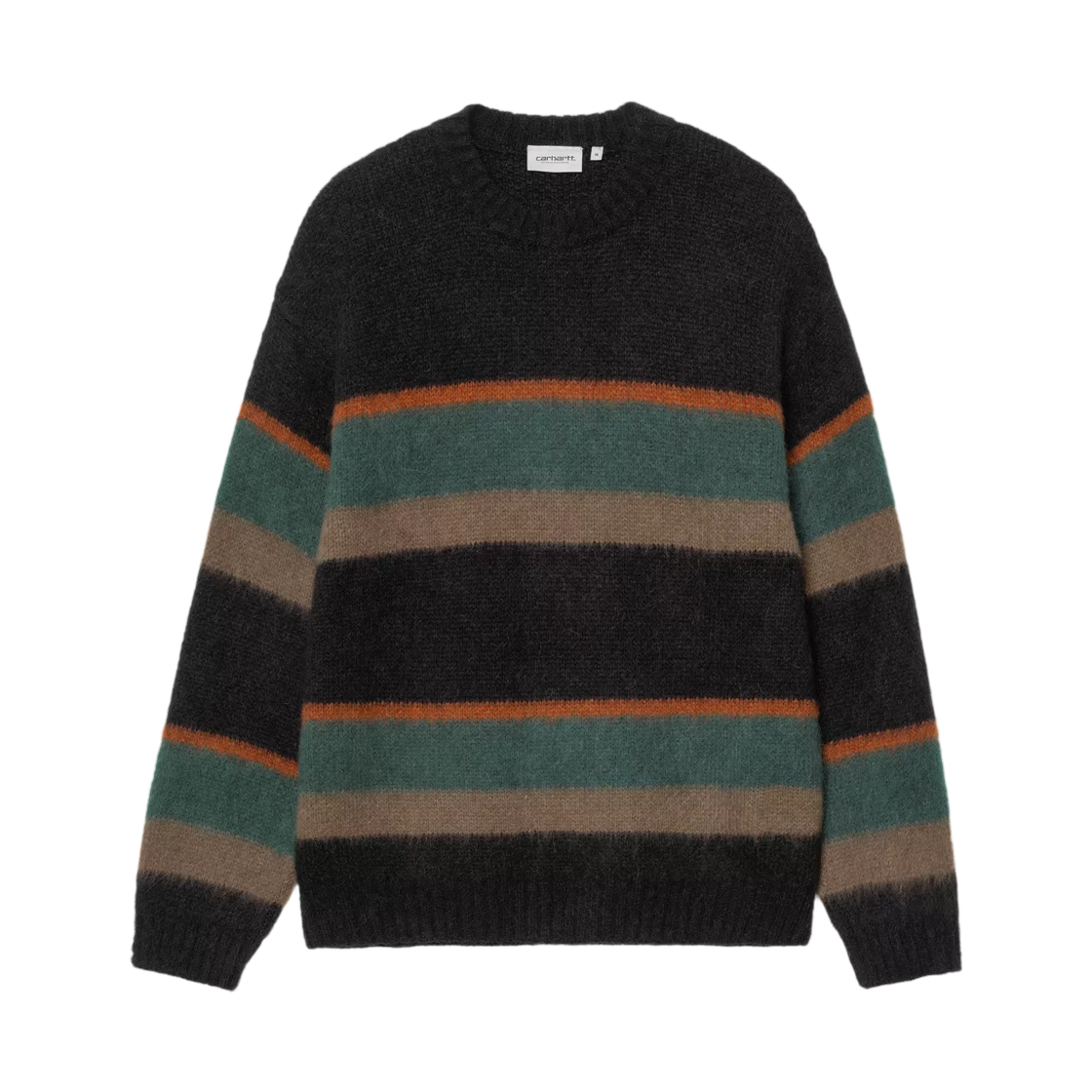 I035390-3YJ-XX Carhartt WIP Merton Sweater Sundling Stripes Dark Scarab