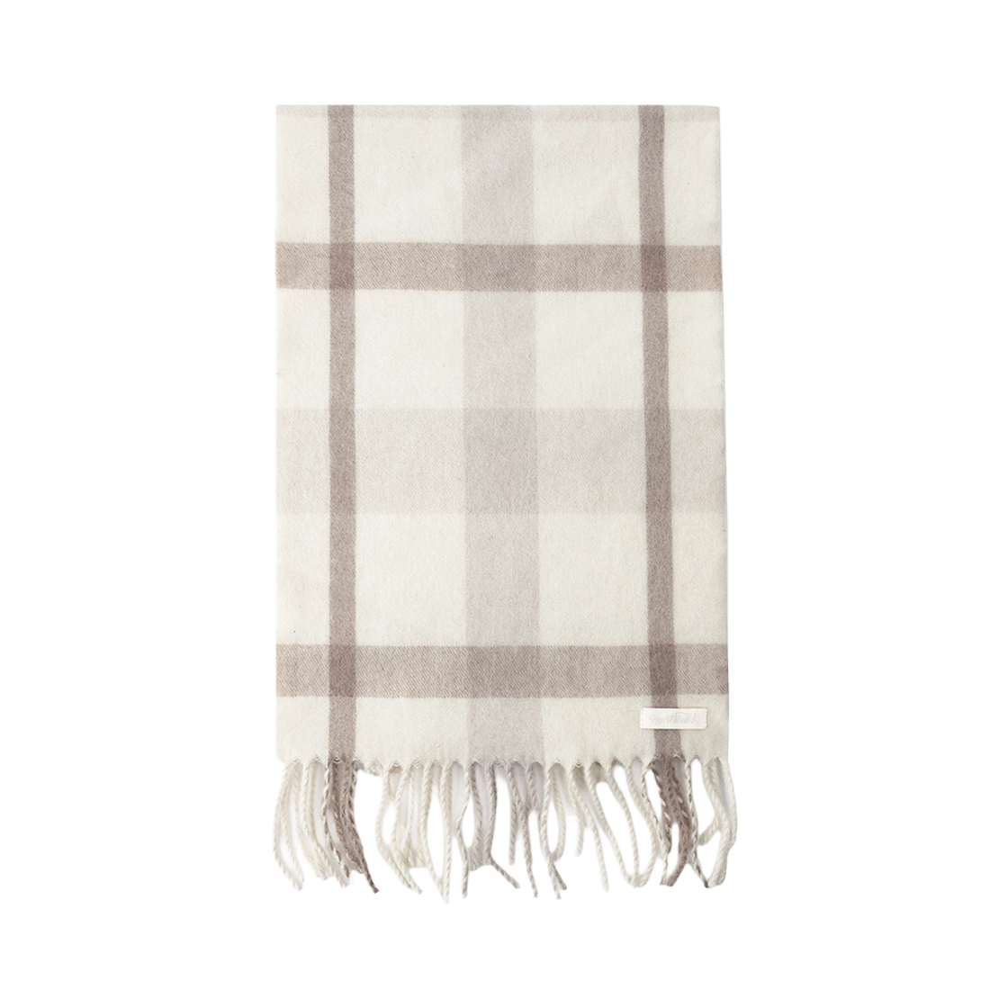 ITEM13 NUARTSTUDIO Lumie Heritage Check Muffler Ivory