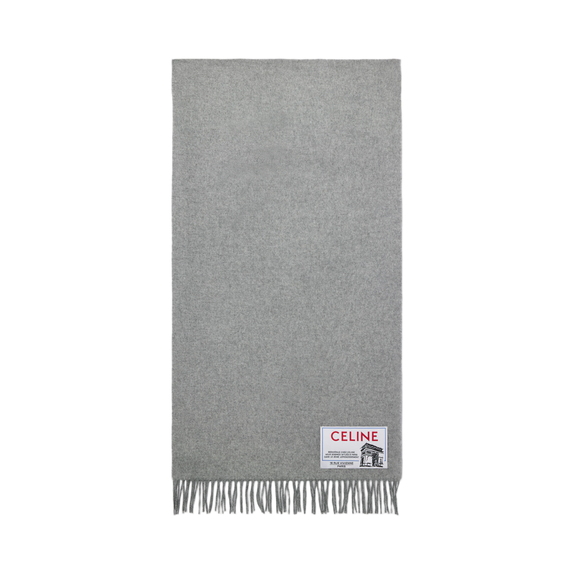 AA0PG5I40-09GM Celine Scarf in Cashmere Wool Medium Grey