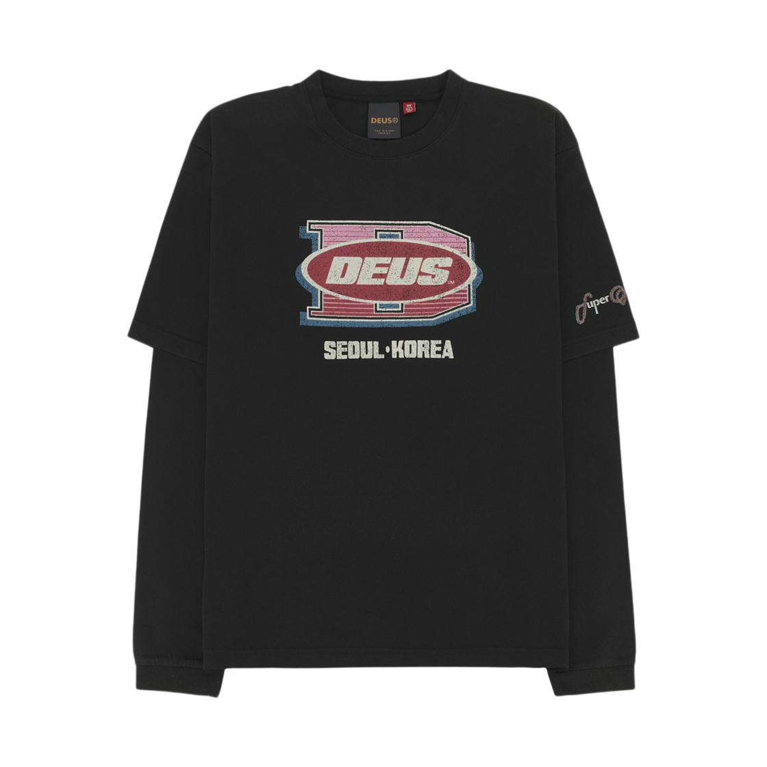 데우스 엑스 마키나 레이어드 롱슬리브 티셔츠 차콜(Deus Ex Machina Layered L/S T-Shirt Charcoal)