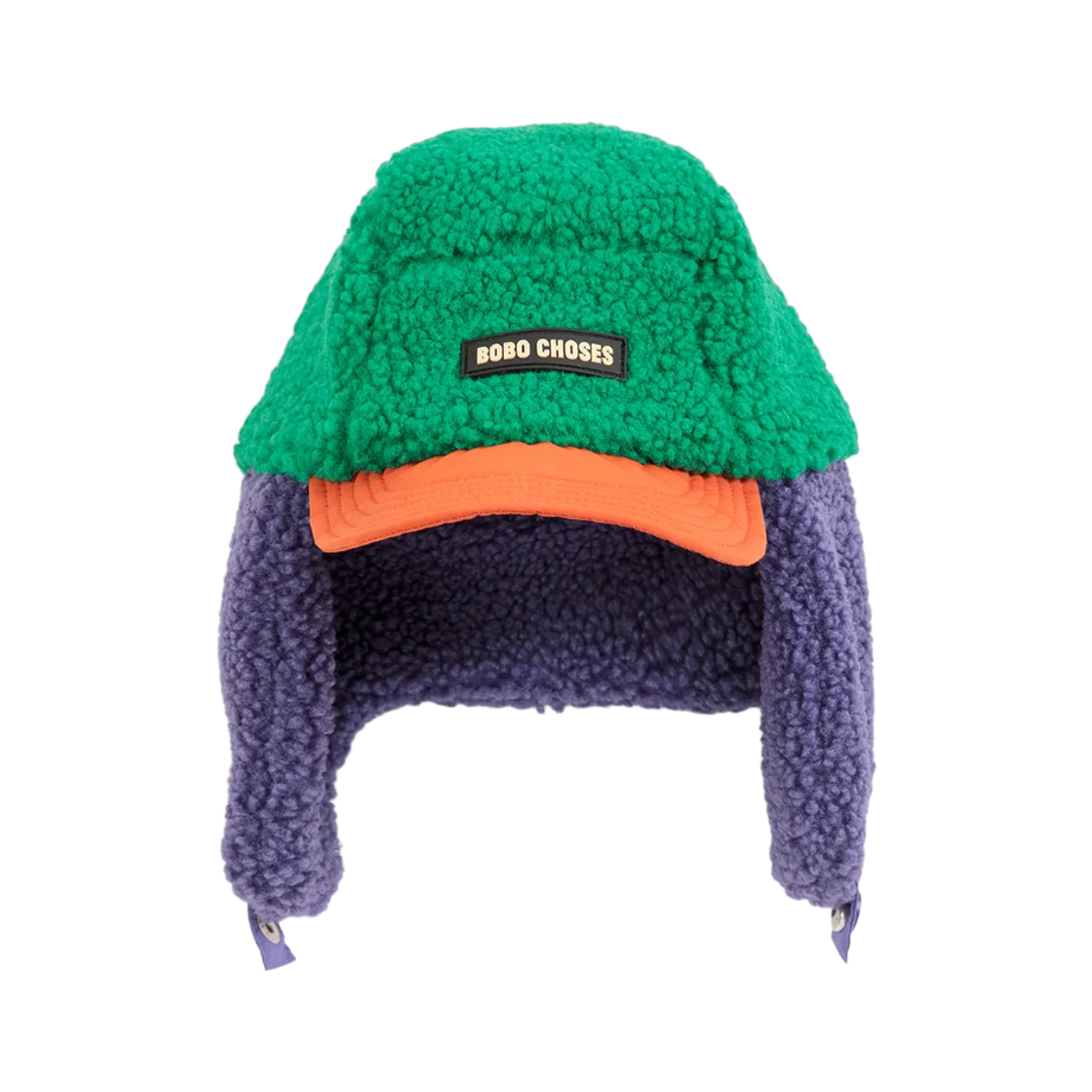 (키즈) 보보쇼즈 컬러 블록 쉽스킨 차프카 멀티컬러((Kids) Bobo Choses Color Block Sheepskin Chapka Multicolor)