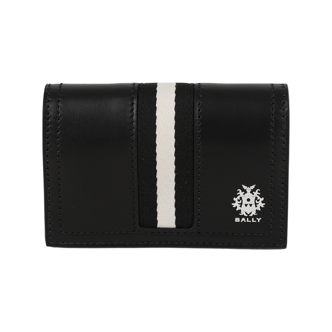 발리 레이 레더 카드 홀더 블랙 화이트(Bally Ray Card Holder in Leather Black White) - 1