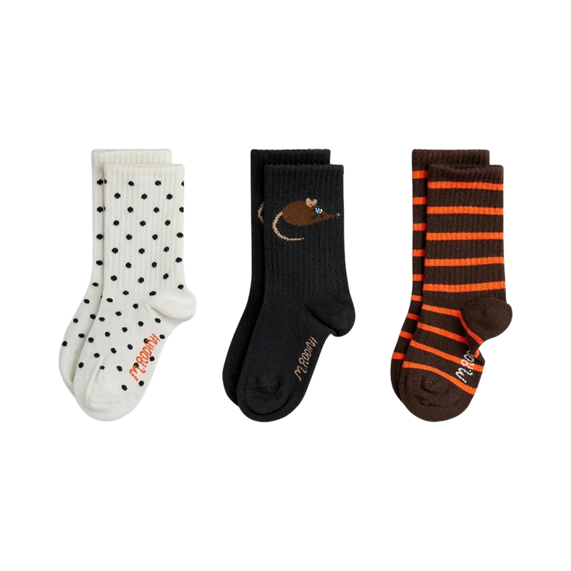 (키즈) 미니 로디니 엘리펀트 삭스 멀티 (3개입)((Kids) Mini Rodini Elephant Socks Multi (3 Pack))