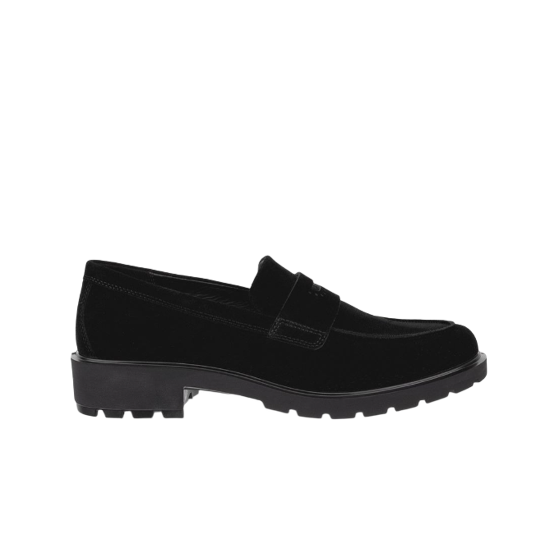 (W) 에코 메트로폴 비엔나 스웨이드 로퍼 블랙((W) Ecco Metropole Vienna Suede Loafer Black)