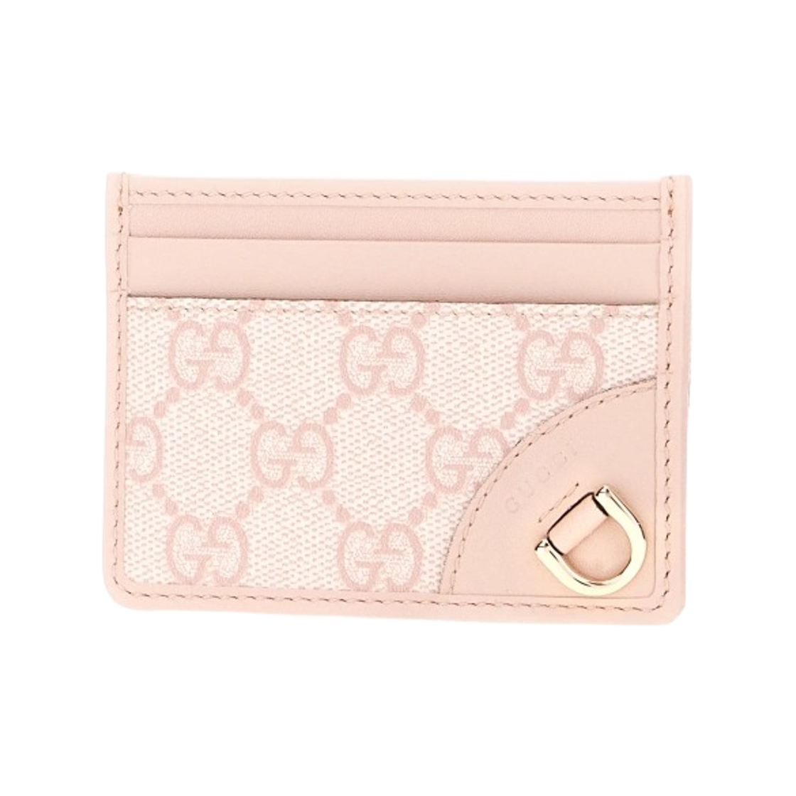 860880-FAFS6-8452 Gucci GG Emblem Card Case Pink