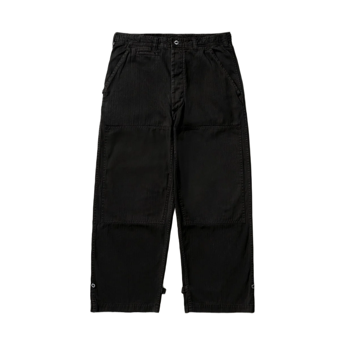 26AAP-04-24 A.Presse Military Double Knee Trousers Black - 26FW