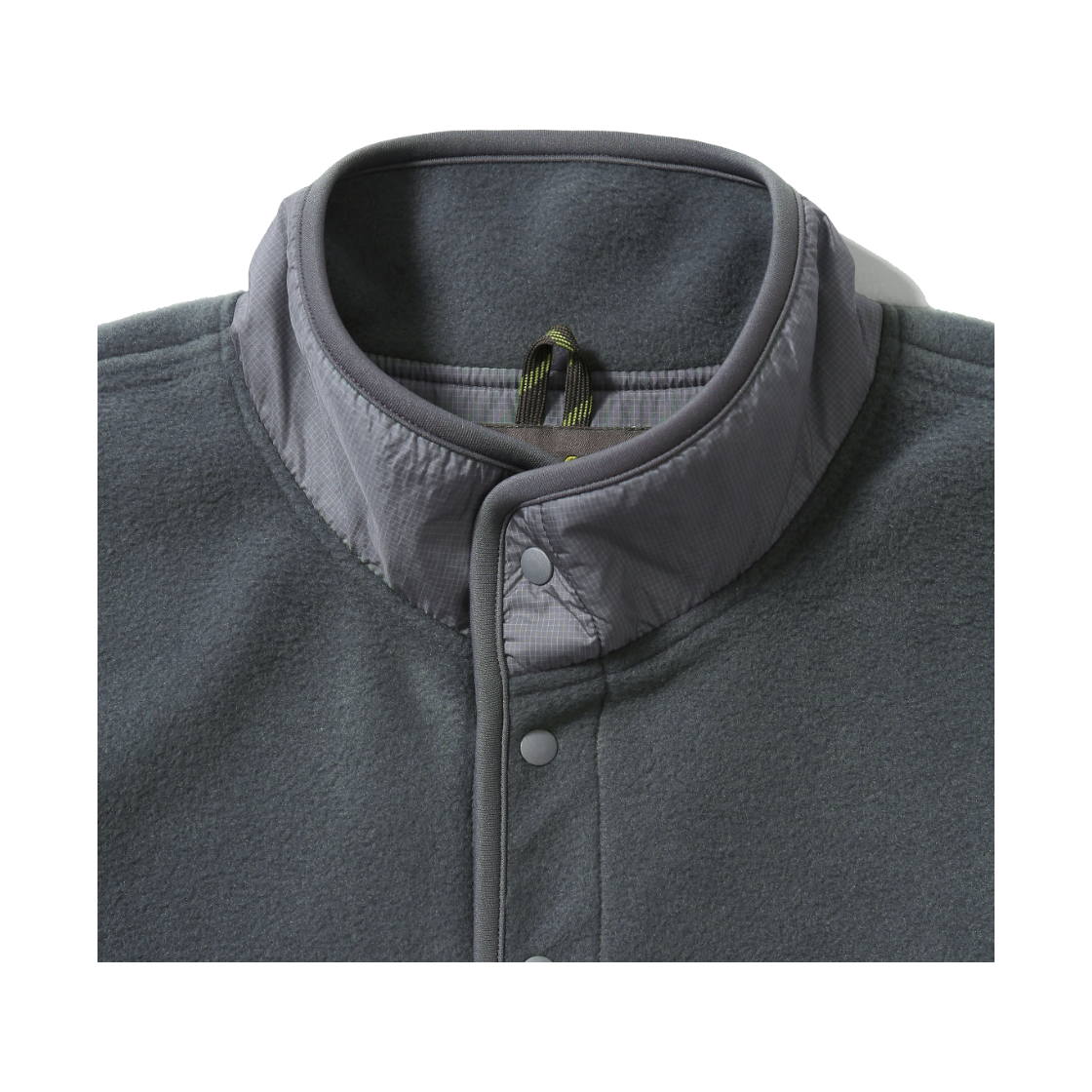 휴머러스 어카운트 맨메이드 플리스 스냅 티 포리지 그린(humorous account Manmade Fleece Snap Tee Foliage Green) - 3