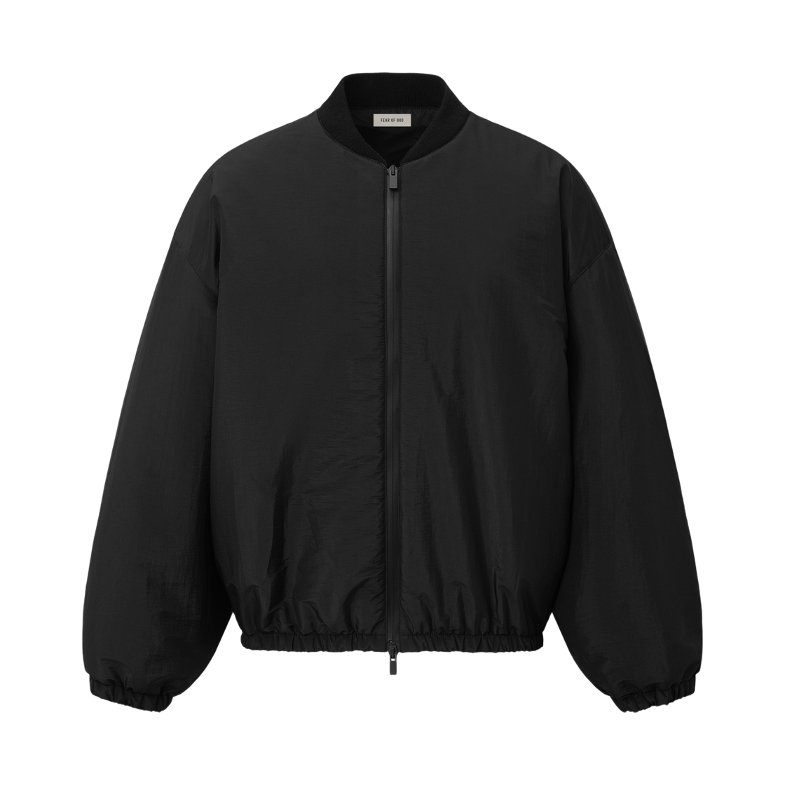 FG9M32-326TPN-019 Fear of God Nylon Taffeta Padded Bomber Jacket Off Black