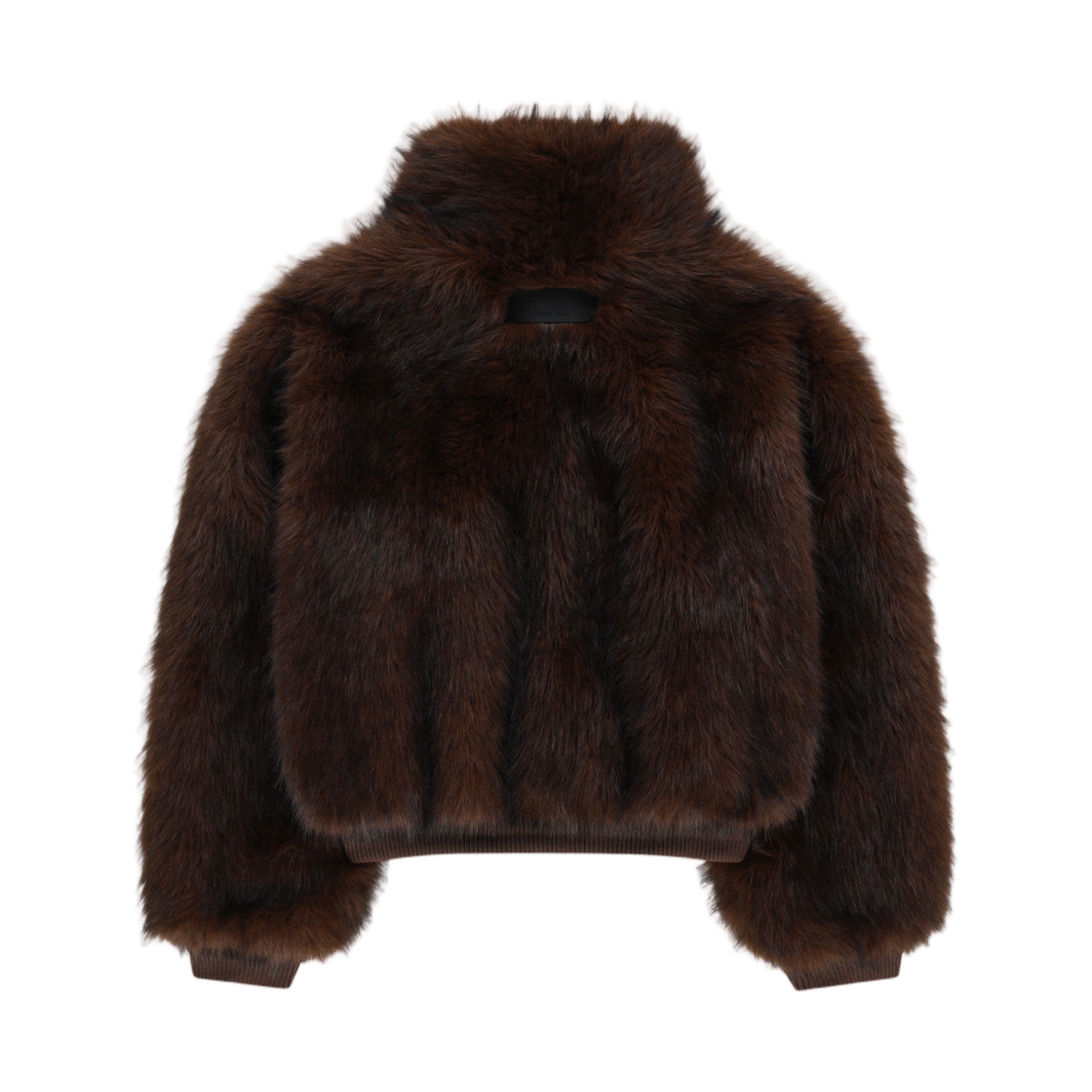 (W) 마뗑킴 탭 디테일 퍼 점퍼 브라운((W) Matin Kim Tab Detail Fur Jumper In Brown) - 2
