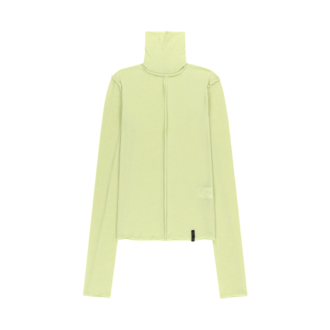 MK269OTS071MLM (W) Matin Kim Raw Cut High Neck Top In Lime