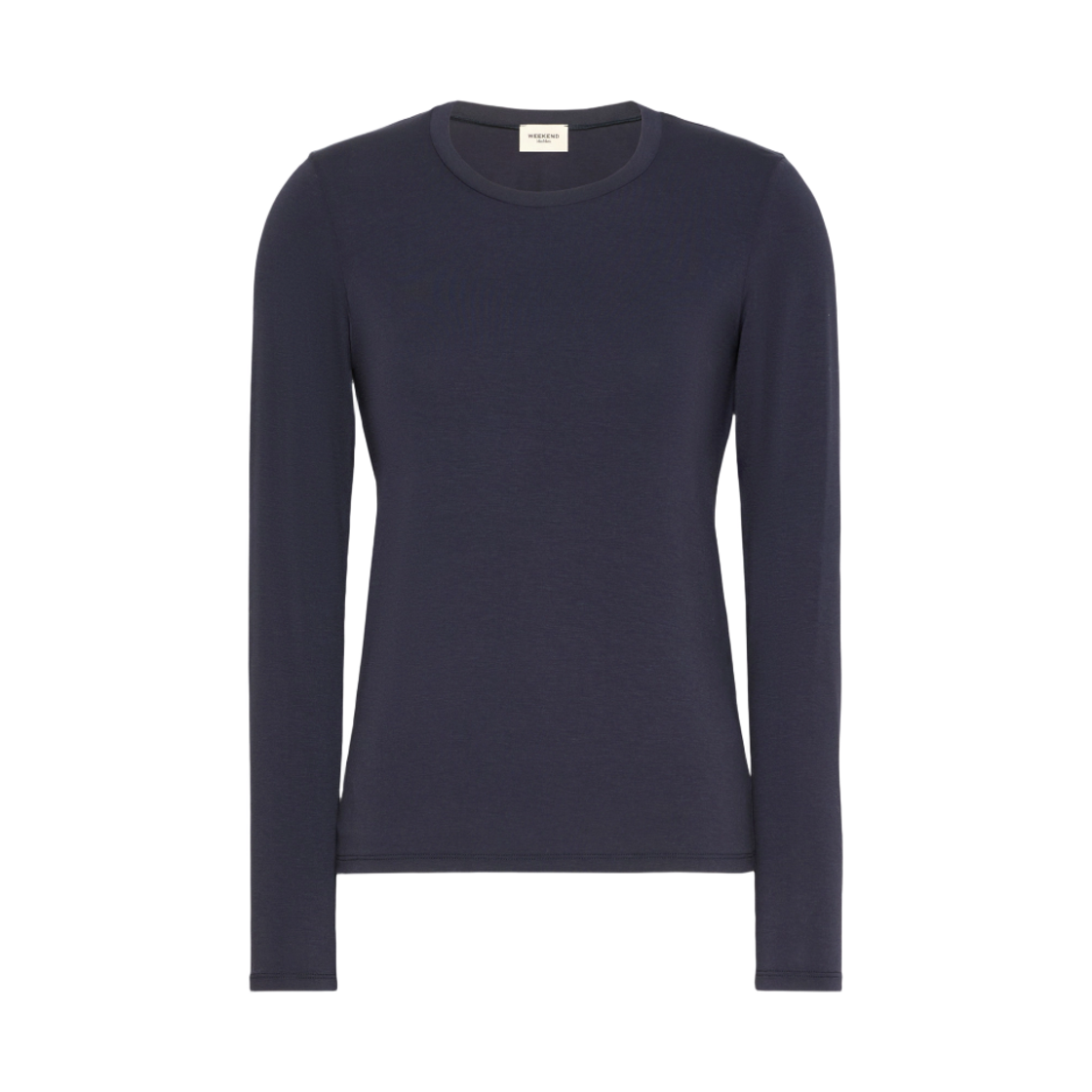 (W) 위켄드 막스마라 멀티에 스트레치 비스코스 저지 티셔츠 네이비((W) Weekend Max Mara Multie Stretch Viscose Jersey T-Shirt Navy) - 1