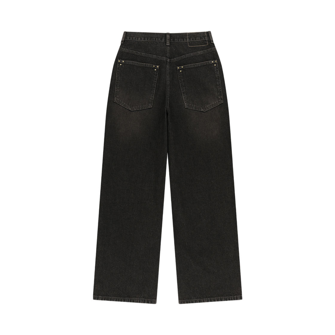 마뗑킴 워시드 립 데님 팬츠 다크 그레이(Matin Kim Washed Rib Denim Pants In Dark Grey) - 2