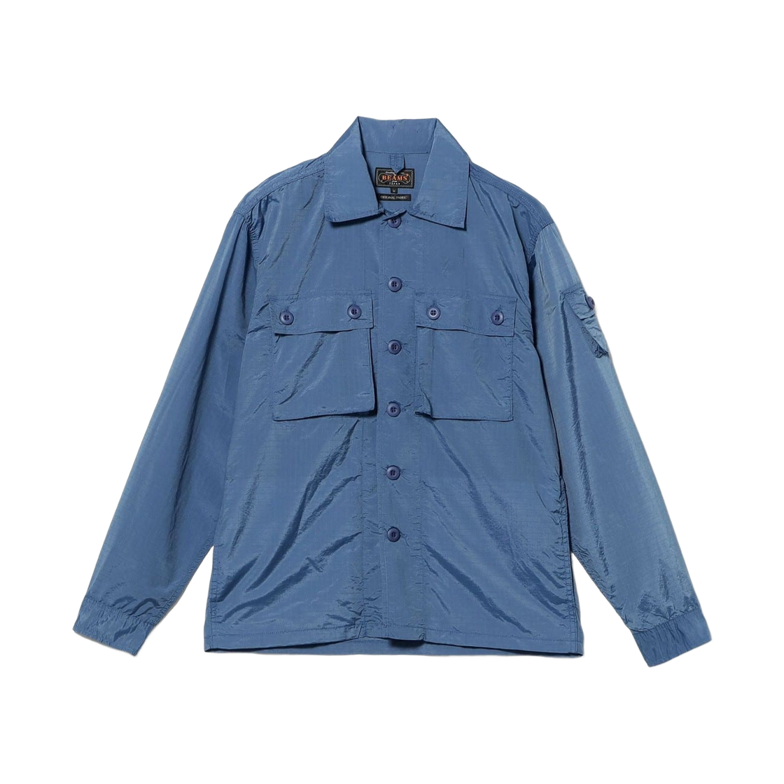 38-18-0931-791 Beams Plus Nylon Cotton Military Shirt Jacket Blue