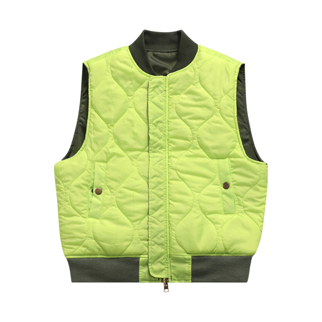 (키즈) 히로 x 알파 인더스트리즈 유스 리버서블 베스트 카키((Kids) Hiro x Alpha Industries Youth Reversible Vest Khaki) - 3