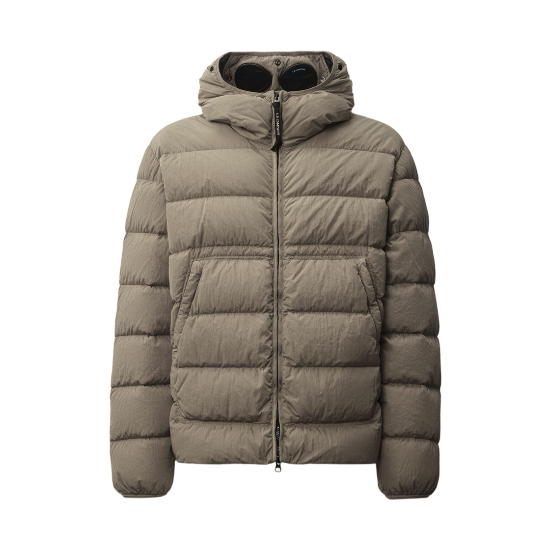 21CMOW011A005904G356 C.P. Company Chrome-R Goggle Down Jacket Fallen Rock Beige - 26FW