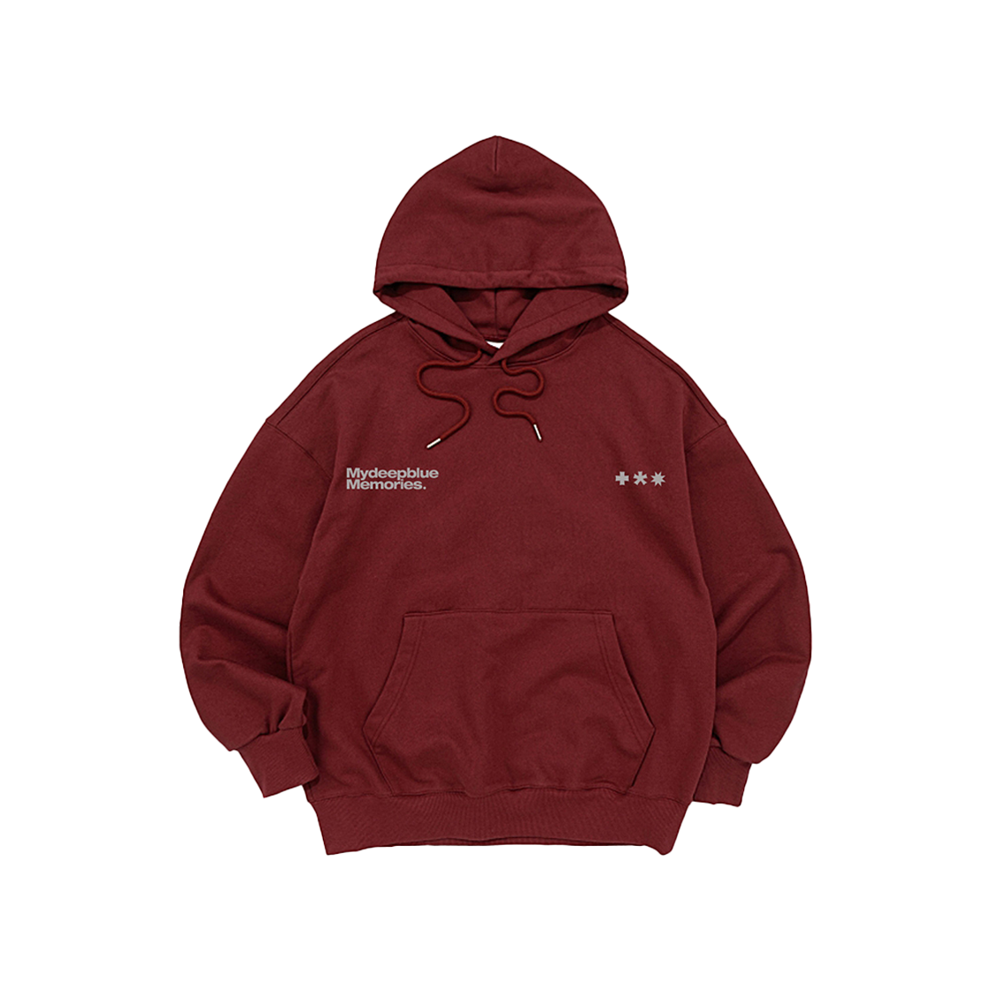 마이딥블루메모리즈 심볼 로고 후드티셔츠 버건디(MydeepblueMemories HD MM Symbol Logo Hoodie Burgundy) - 2
