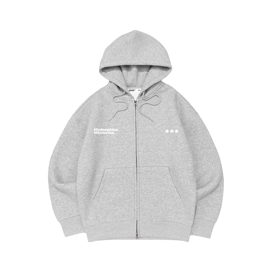 마이딥블루메모리즈 로고 기모 후드집업 그레이(MydeepblueMemories ZP FW MM Symbol Logo Hood Zipup Grey) - 2