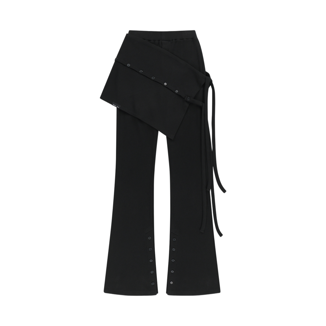 MK269OPT037MBB (W) Matin Kim Detachable Layer Jersey Pants In Black