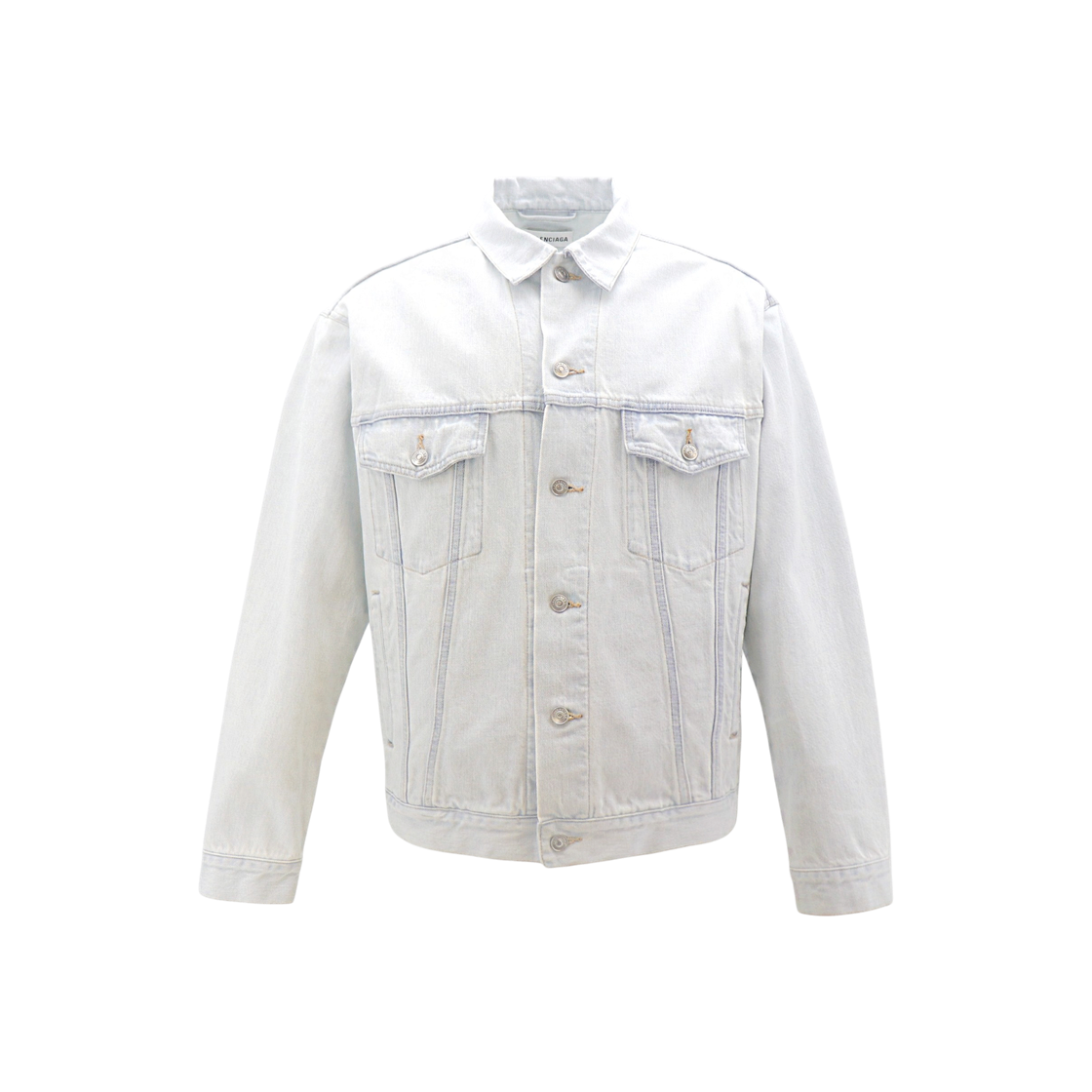 ITQSUKRQOJ8L Balenciaga Logo Denim Jacket 519953