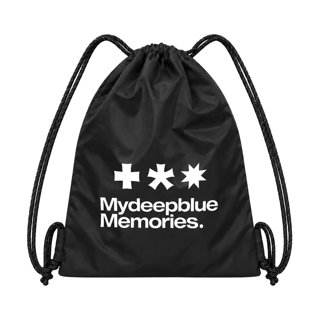 마이딥블루메모리즈 로고 짐색 블랙(MydeepblueMemories MM Logo Gym Sack Black) - 2