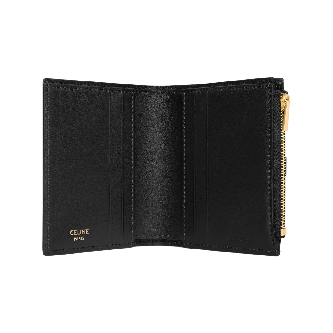 셀린느 컴팩트 월렛 트리옹프 퐁테 고트스킨 블랙(Celine Compact Wallet Triomphe Pontet in Goatskin Black) - 3