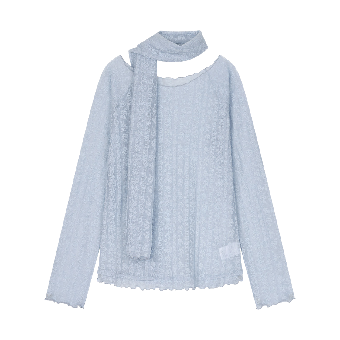 KW6DKNPEP27BL Epingler Women Flower Jacquard Muffler Top Blue - 26FW