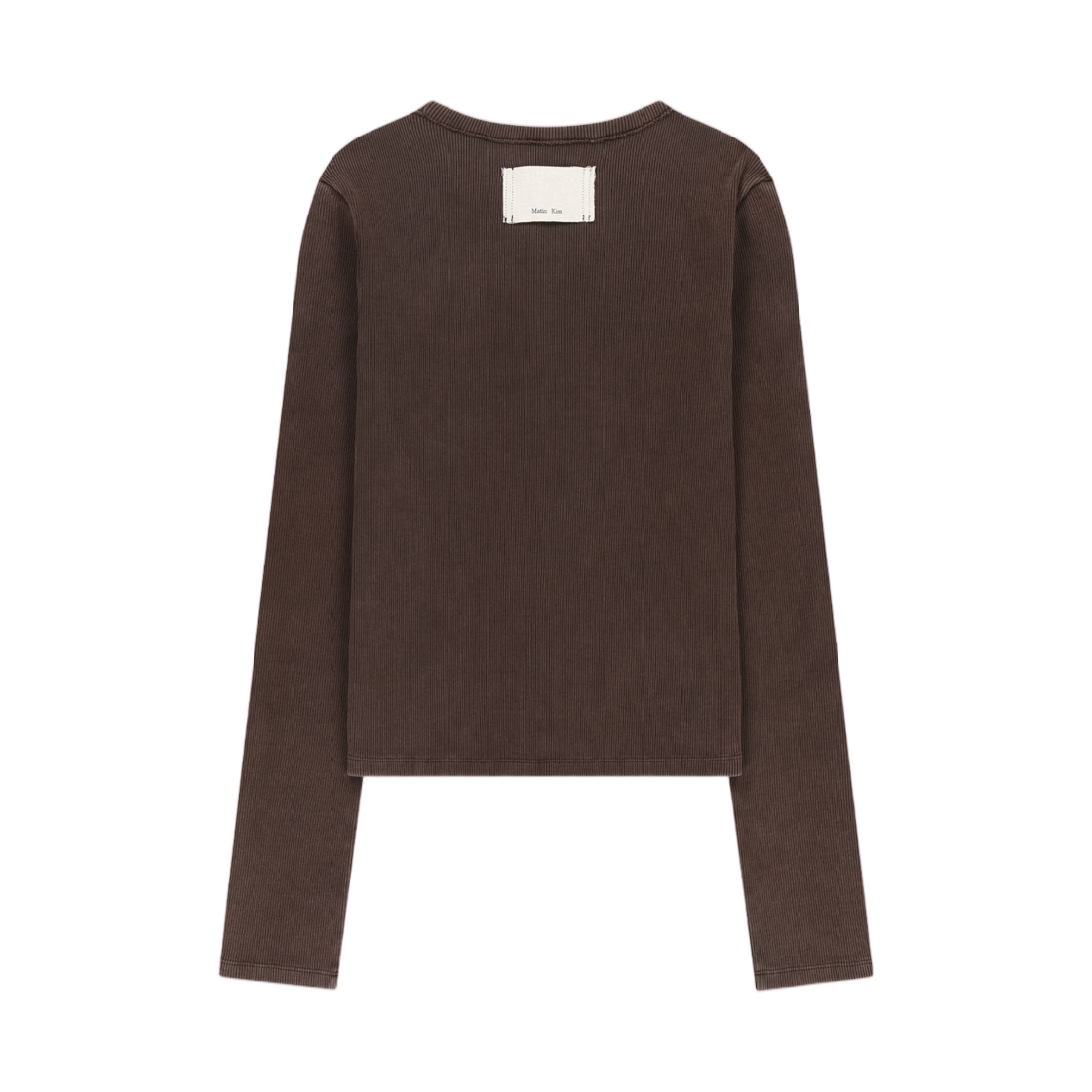 (W) 마뗑킴 워시드 립 버튼 디테일 탑 브라운((W) Matin Kim Washed Rib Button Detail Top In Brown) - 2
