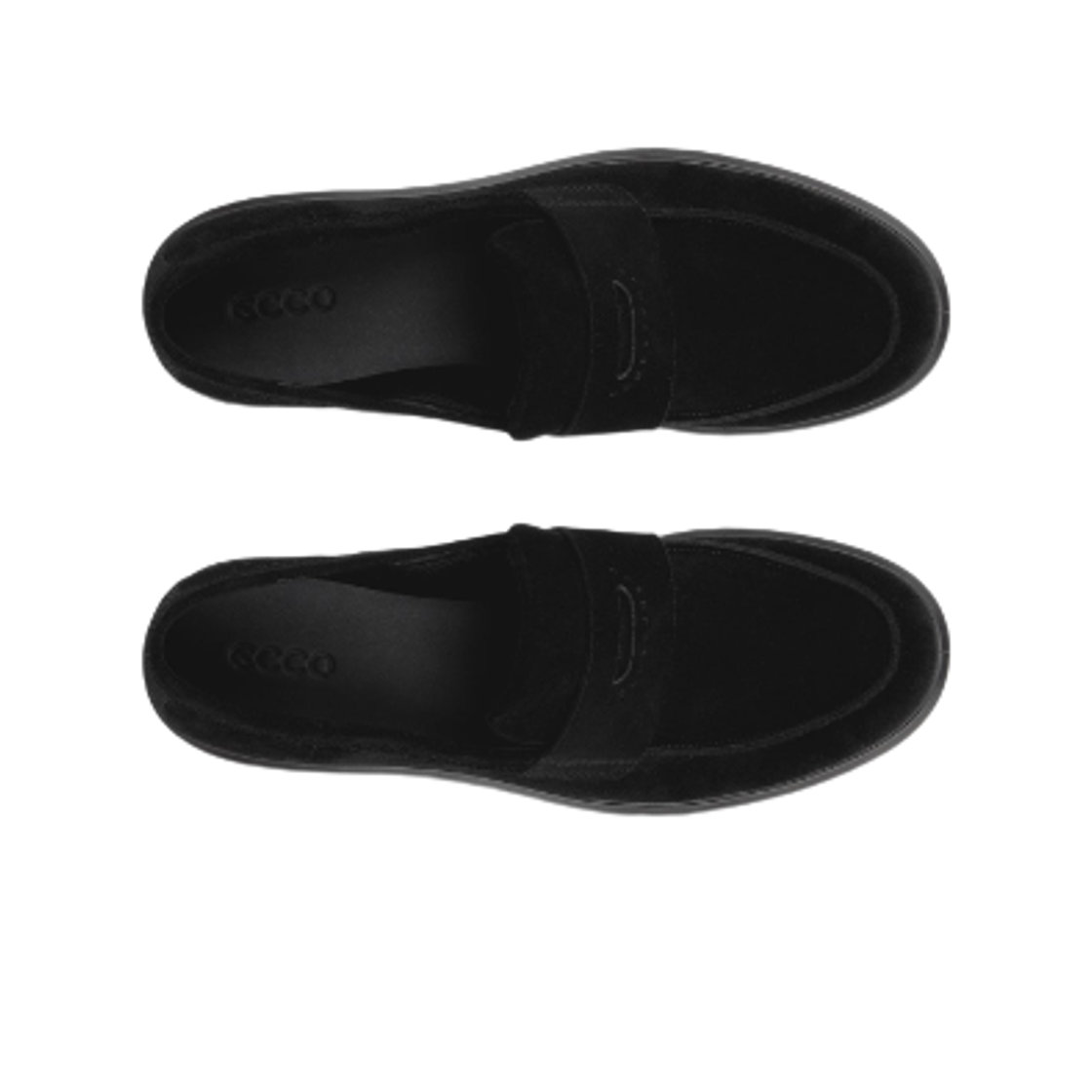 (W) 에코 메트로폴 비엔나 스웨이드 로퍼 블랙((W) Ecco Metropole Vienna Suede Loafers Black) - 2