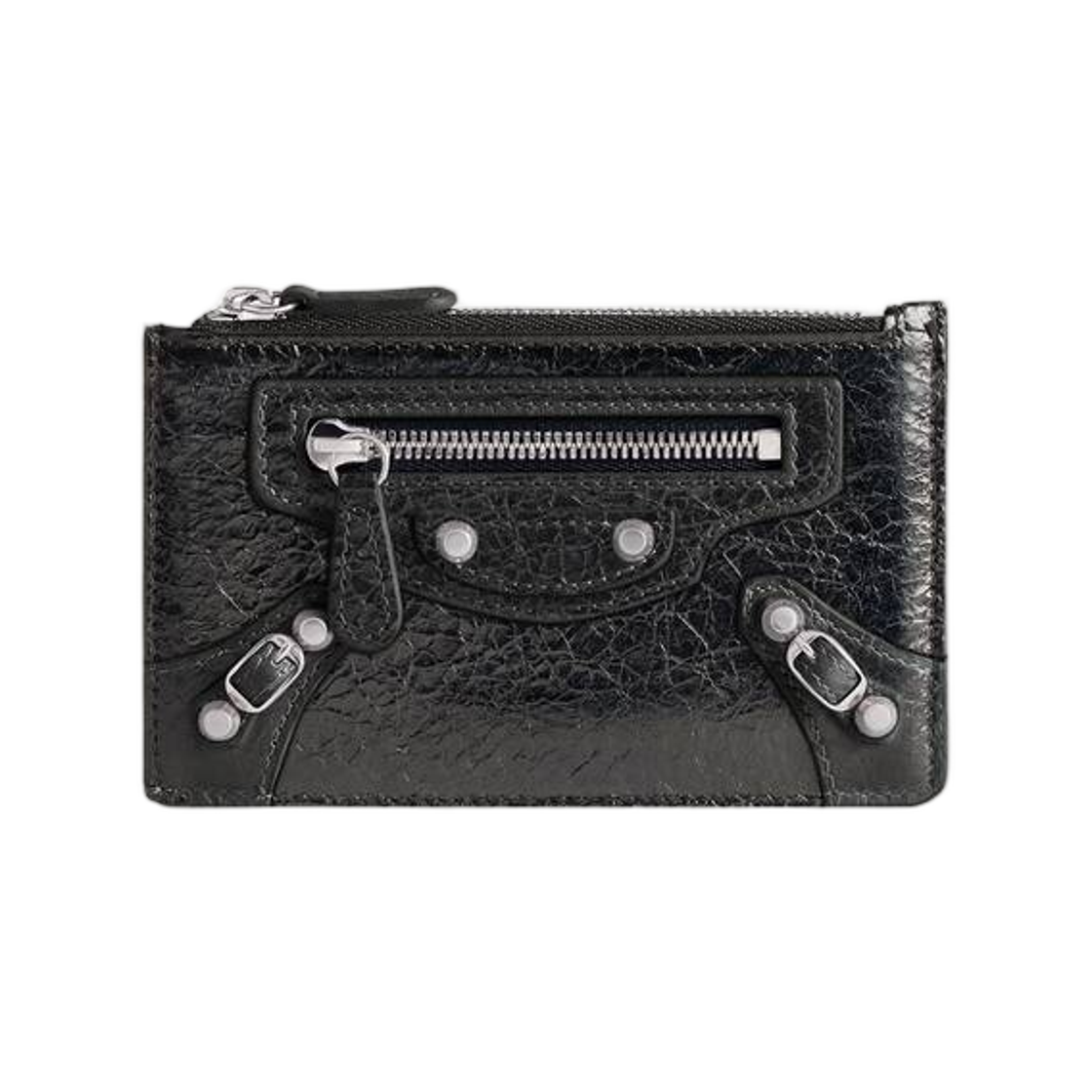 8106072ABV81000 Balenciaga Le City Long Coin and Card Holder Black