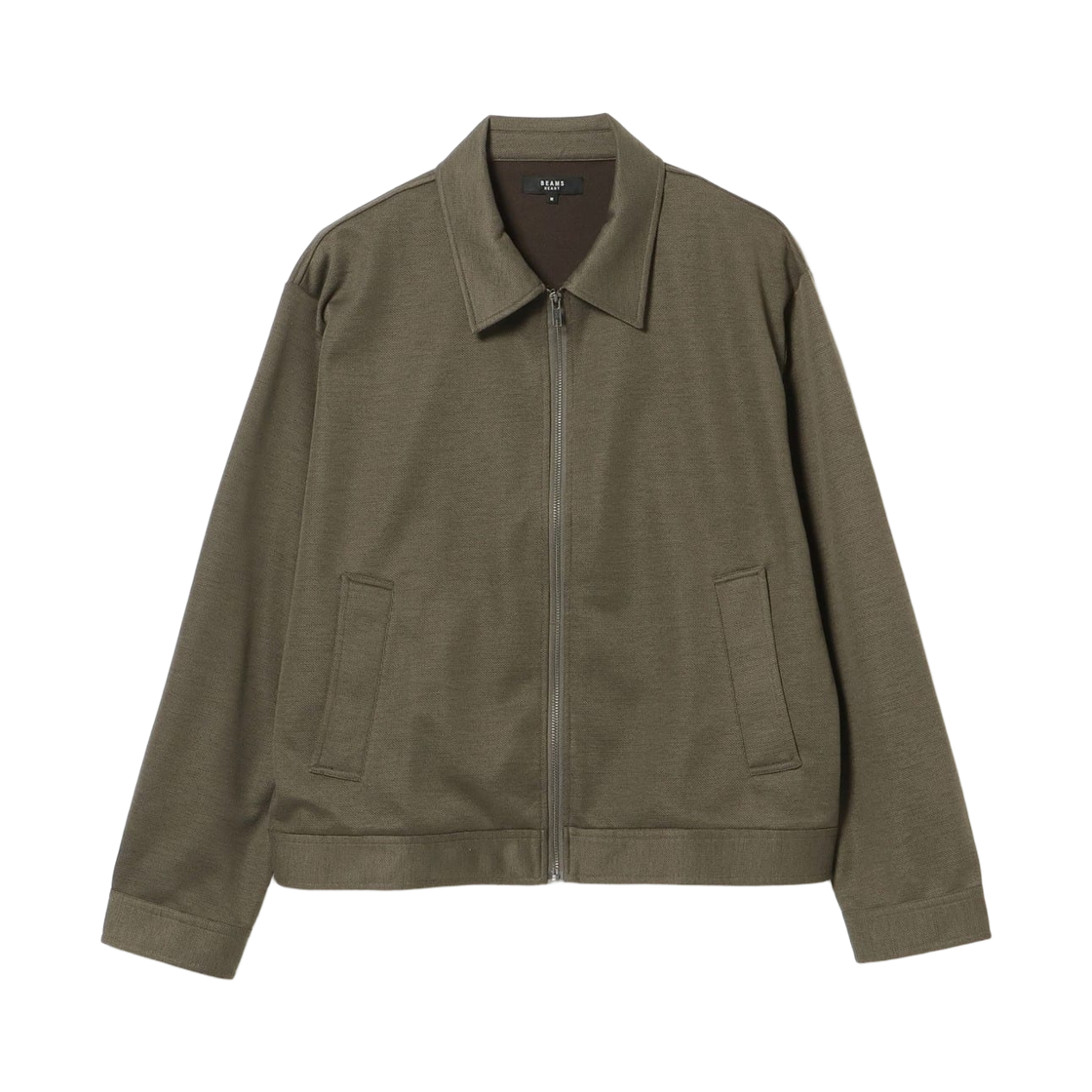 42-13-0167-639 Beams Heart Moisture Wicking and Quick Drying Basic Pique Knit Blouson Olive