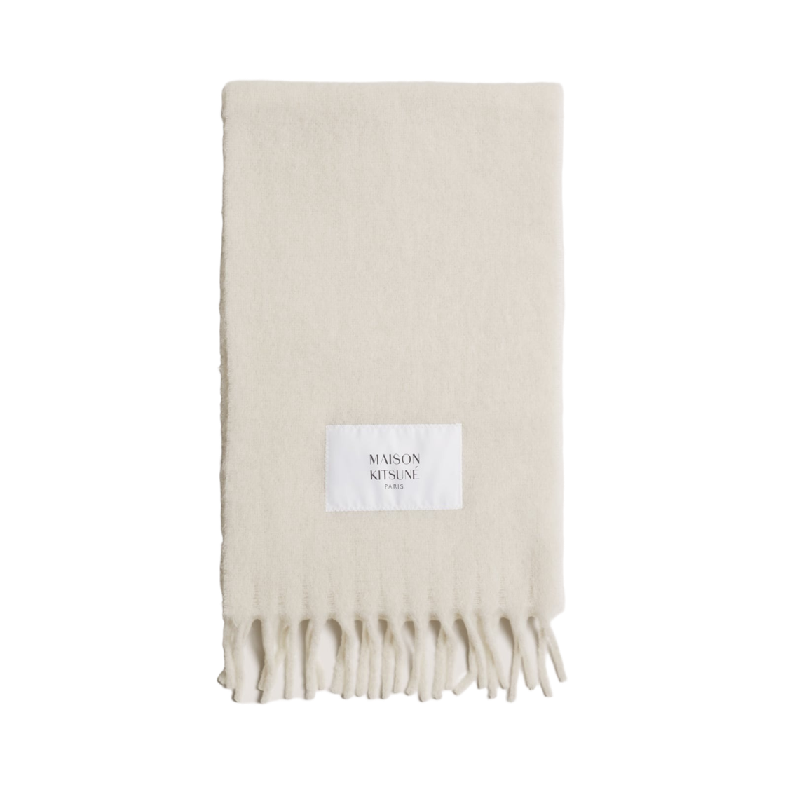 LM06206WA0022-0548 Maison Kitsune Baby Alpaca Muffler Moon Beige