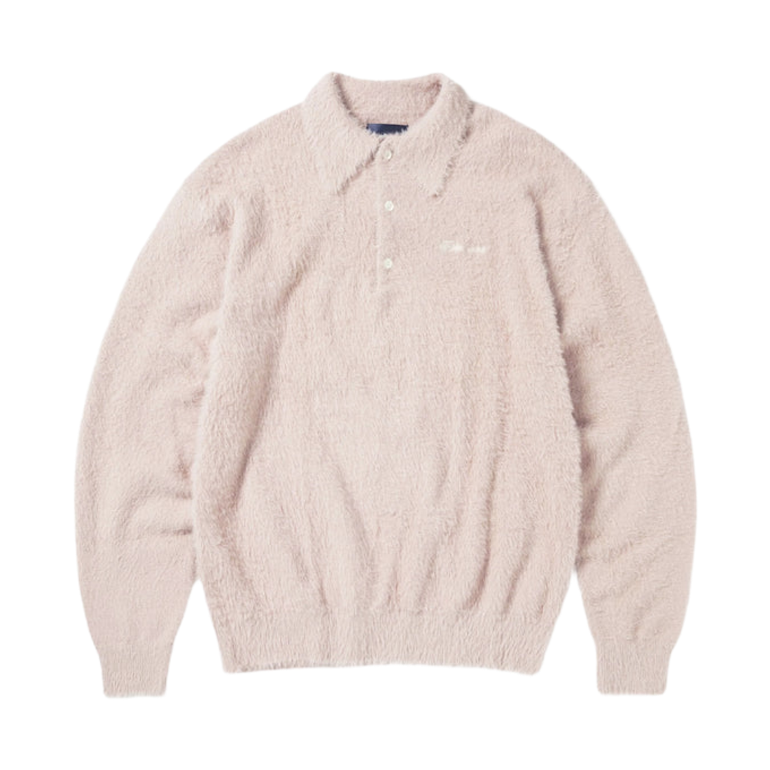 - thisisneverthat SCT-Logo Shaggy Knit Polo Pink