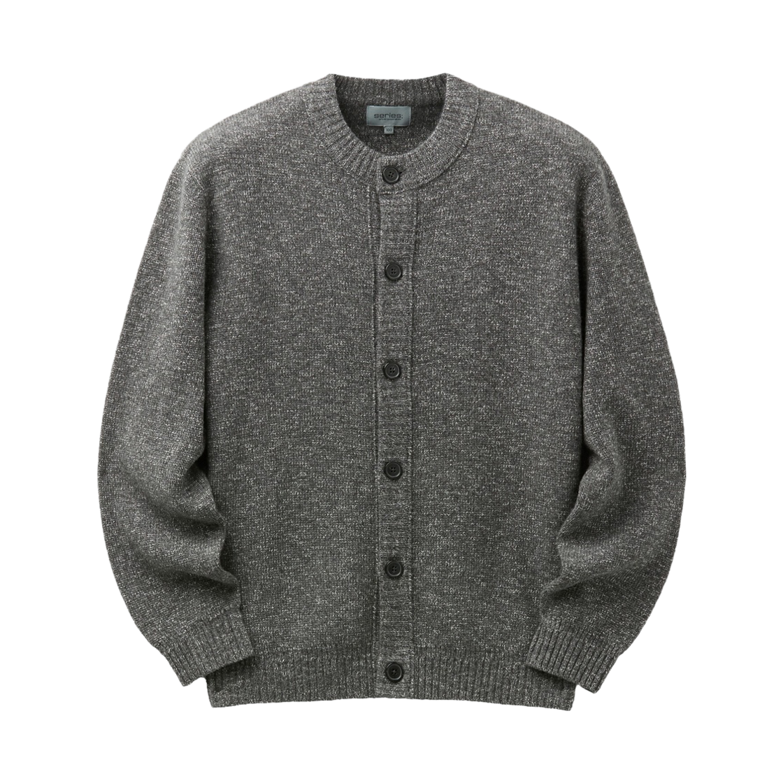 SAWAW26501GYX Series Button Round Cardigan Gray