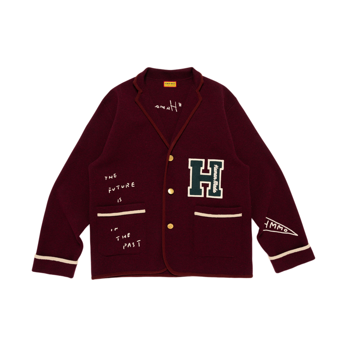 HM32JK004 Human Made Knit Blazer Burgundy