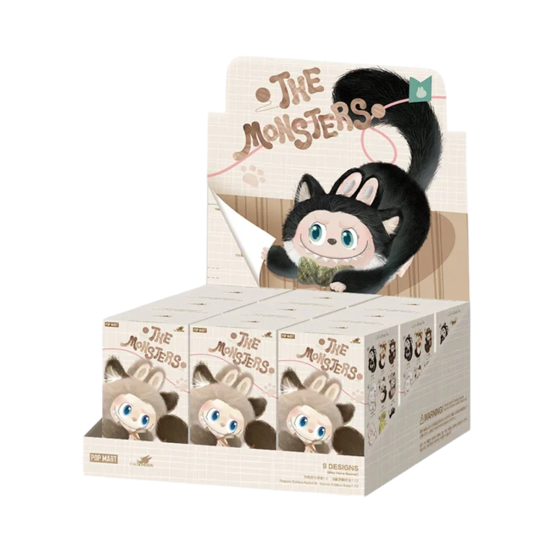 - Pop Mart The Monsters Cat Mode On Series Vinyl Plush Pendant Sealed Case (9 Blind Boxes)