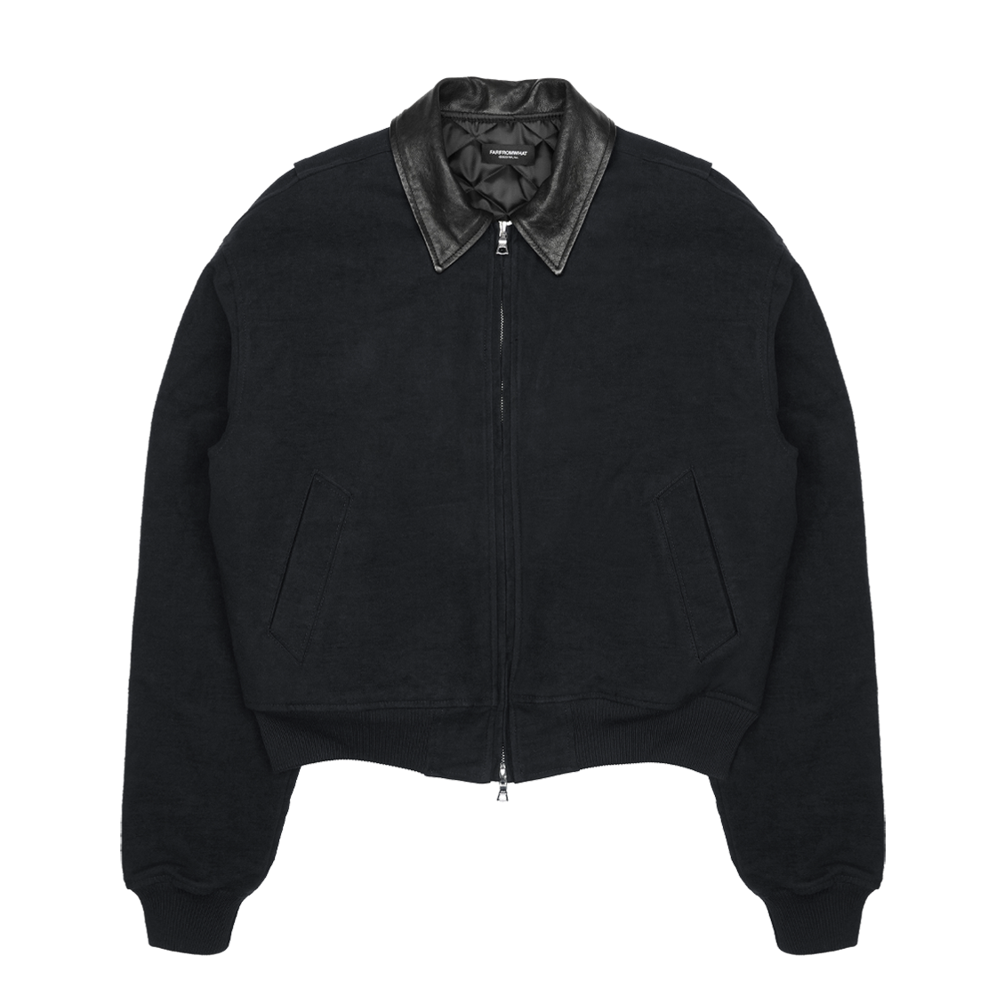 파프롬왓 피치 스킨 집 재킷(farfromwhat peach skin zip jacket)