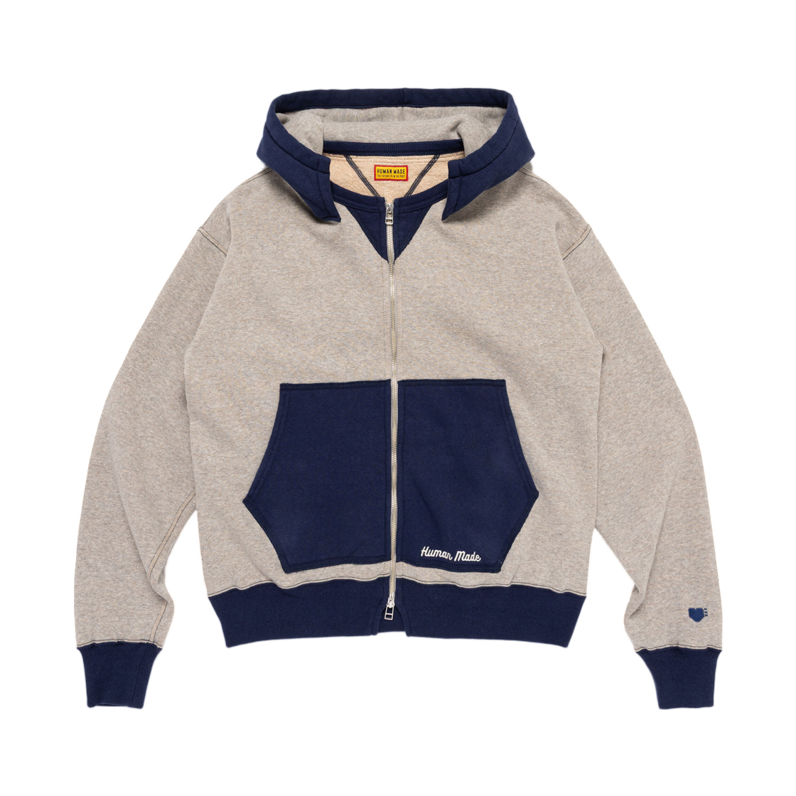 HM32CS013 Human Made Zip-Up After Hoodie Gray