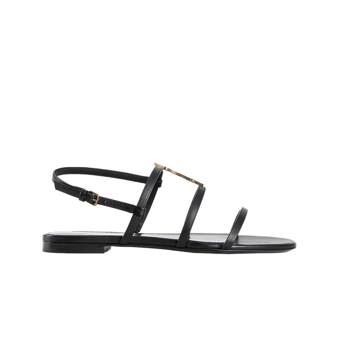 777348-BDATT-1000 (W) Saint Laurent New Cassandre Sandals Black