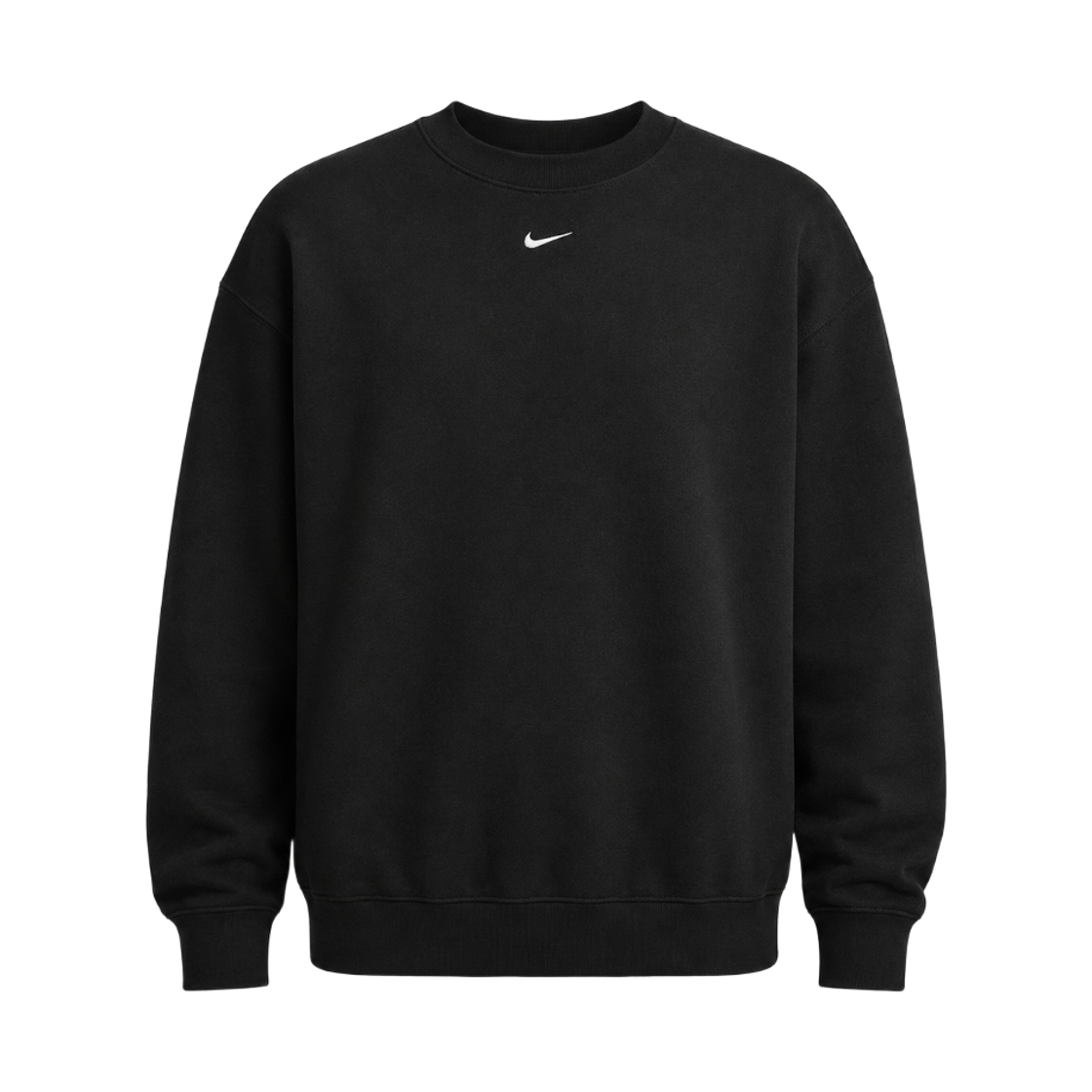 IX1937-001 Nike Solo Fleece Crewneck Sweatshirt Total Black Sail - Asia