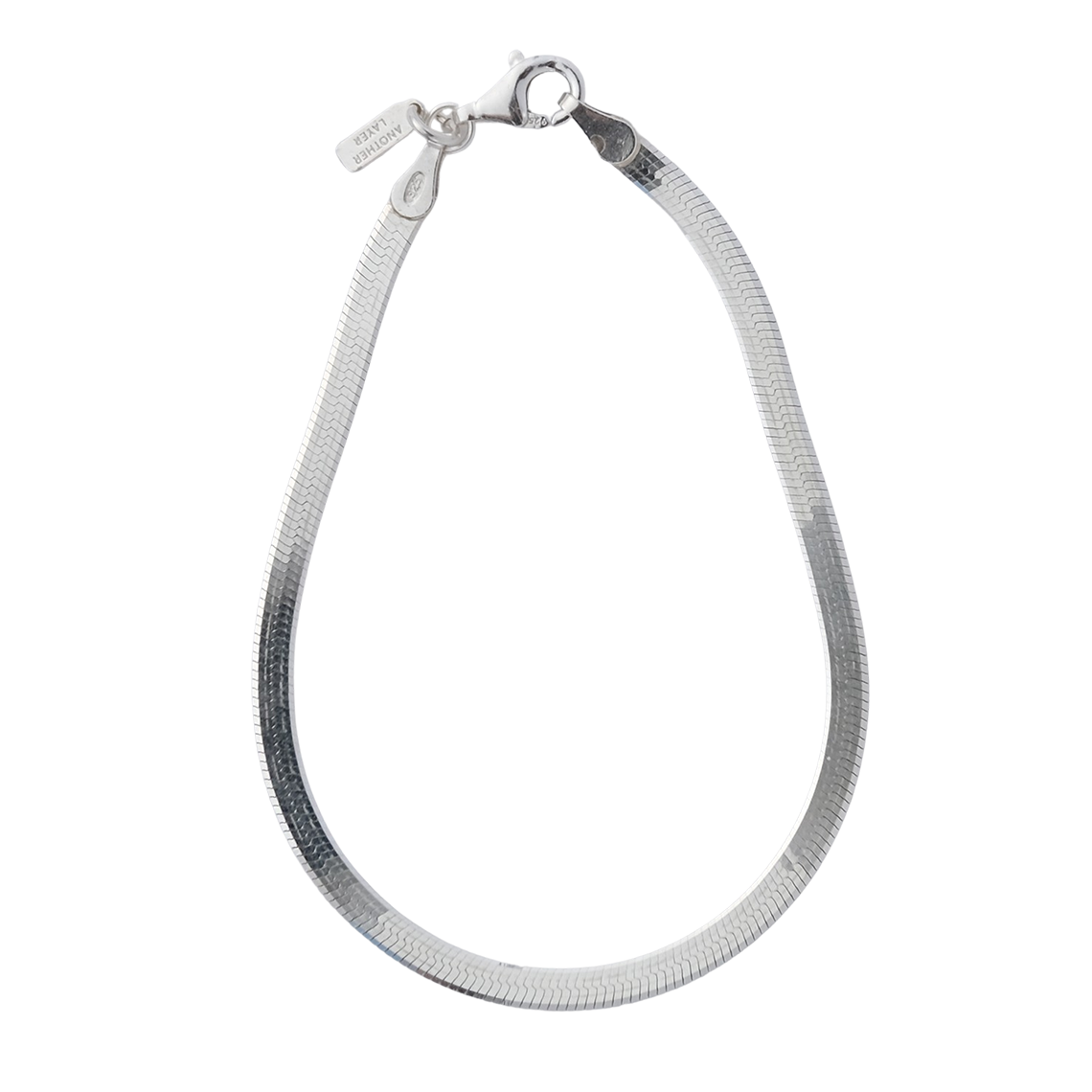 어나더레이어 3mm 플랫 브레이슬릿 실버(Another Layer 3mm Flat Bracelet Silver)