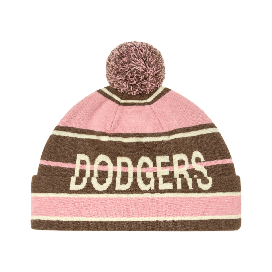 3ABNV0366-07PKS MLB Sportive Pom Pom Beanie LA Dodgers Pink
