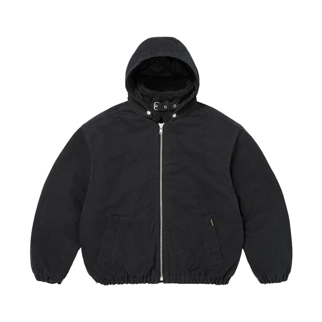 슈프림 페이크 셔링 라인드 봄버 자켓 블랙 - 26FW(Supreme Faux Shearling Lined Bomber Jacket Black - 26FW) - 4