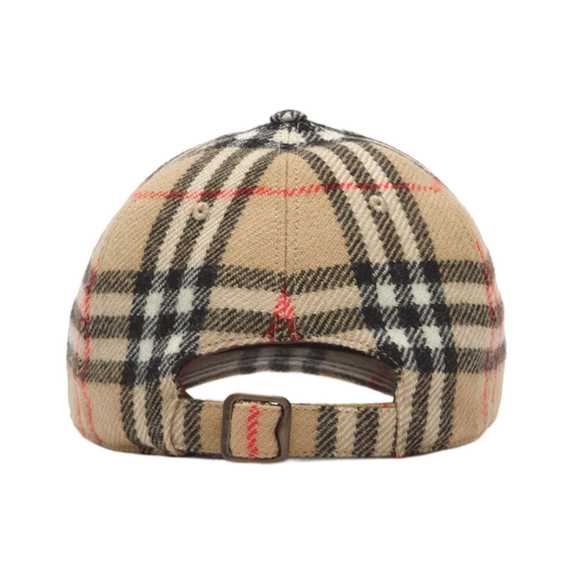버버리 체크 울 베이스볼 캡 아카이브 베이지(Burberry Check Wool Baseball Cap Archive Beige) - 3
