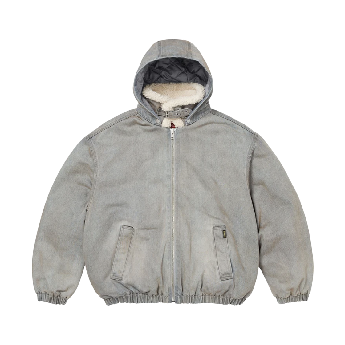 슈프림 페이크 셔링 라인드 봄버 자켓 워시드 그레이 - 26FW(Supreme Faux Shearling Lined Bomber Jacket Washed Grey - 26FW) - 4