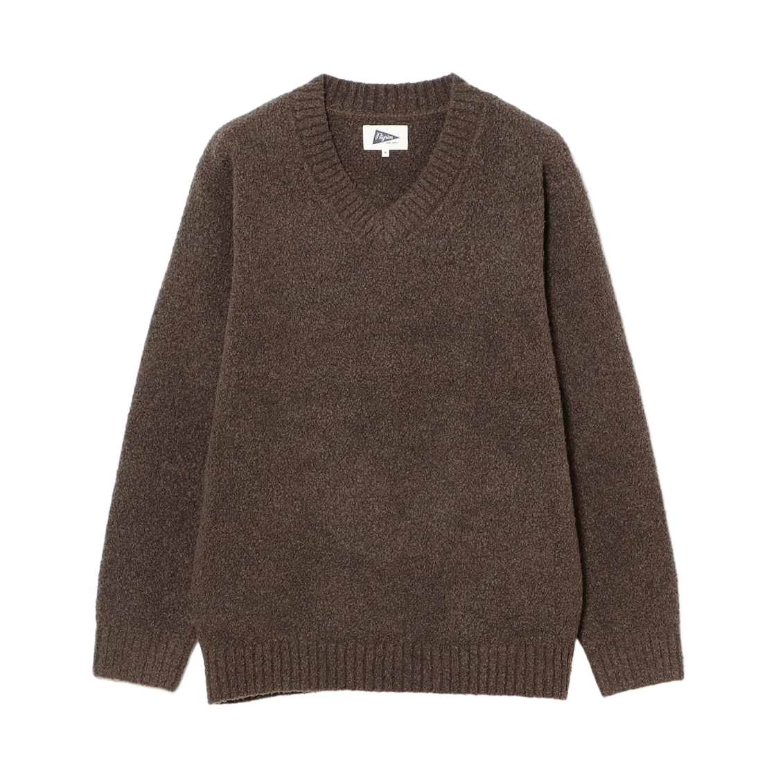 필그림 서프+서플라이 맥코이 브이넥 보아 니트 브라운(Pilgrim Surf+Supply McCoy V-Neck Boa Knit Brown)