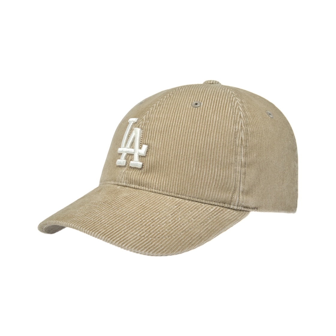 3ACPB0666-07BGL MLB Two-Tone Corduroy Unstructured Ball Cap LA Dodgers Light Beige