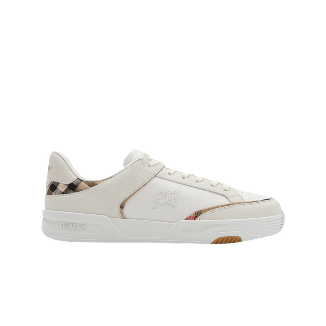 8131391 Burberry Leather and Nylon Harrow Sneakers White Archive Beige