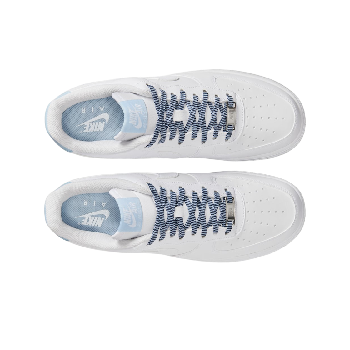 (W) 나이키 에어포스 1 '07 화이트 라이트 아머리 블루((W) Nike Air Force 1 '07 White Light Armoury Blue) - 2